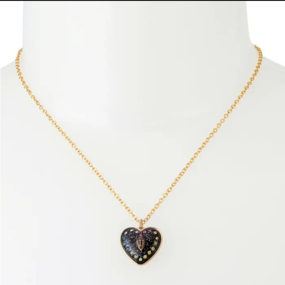 Kurt Geiger Rainbow Heart Eagle Pendant Necklace - Picture 2 of 6